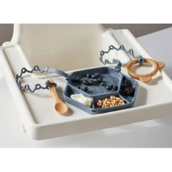 Kids Plates + Bowls|Grip + Suction Dishes-Smack Fun Fun Tray with 2-Straps