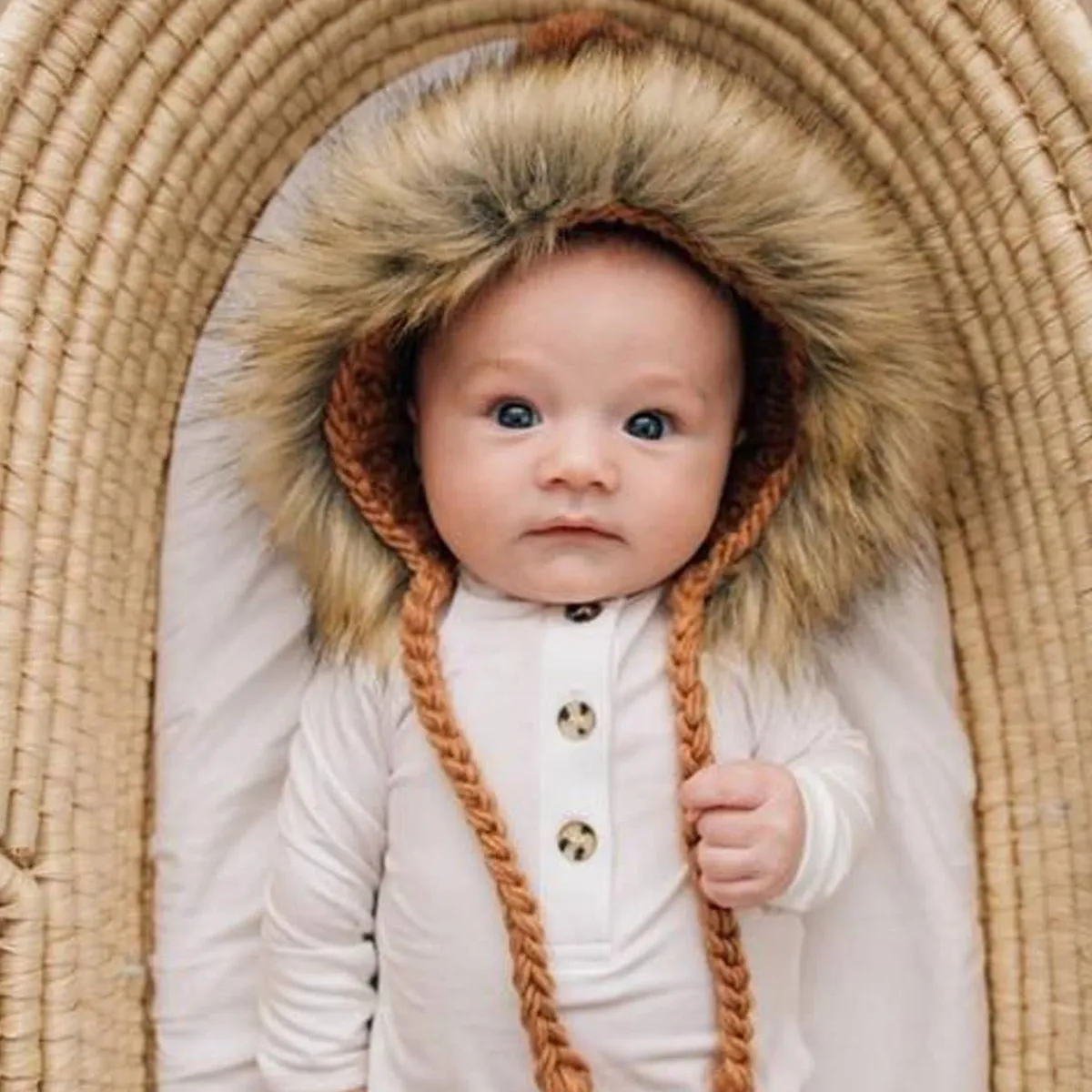 Winter Hats-Huggalugs Fur Bonnet