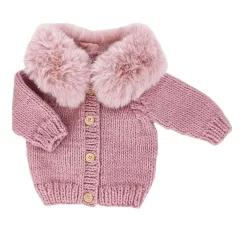 Sweaters + Jackets-Huggalugs Fur Collar Cardigan