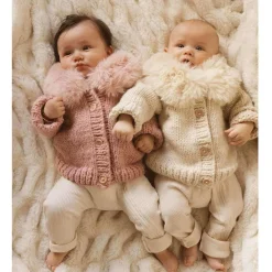 Sweaters + Jackets-Huggalugs Fur Collar Cardigan