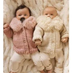 Sweaters + Jackets-Huggalugs Fur Collar Cardigan