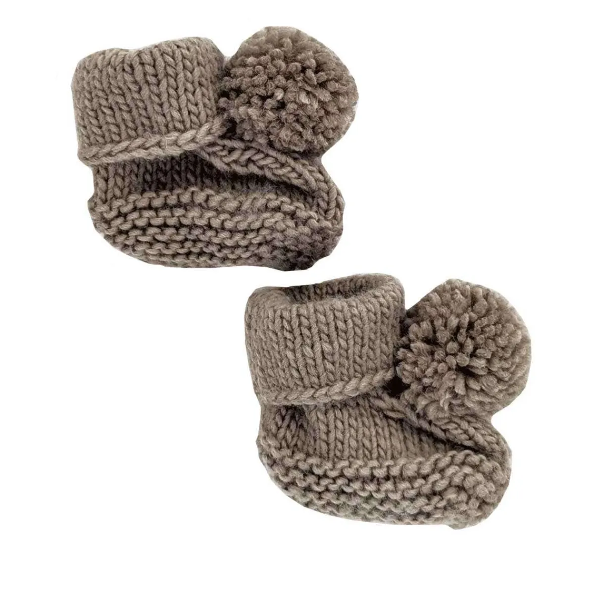 Infant Socks + Booties-Huggalugs Garter Stitch Baby Booties