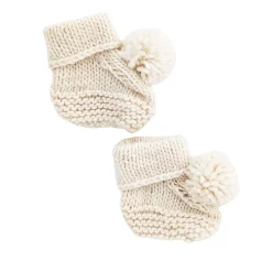 Infant Socks + Booties-Huggalugs Garter Stitch Baby Booties