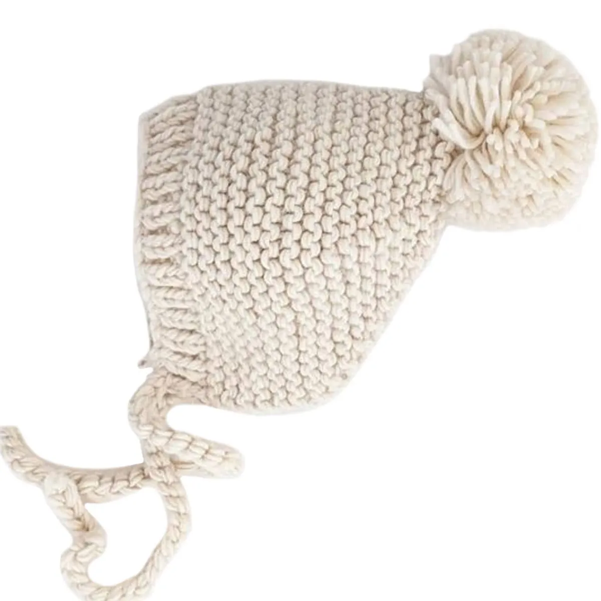 Winter Hats-Huggalugs Garter Stitch Knit Bonnet