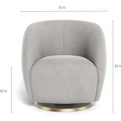 Gliders-Monte Design Gem Swivel Glider - European Fabric
