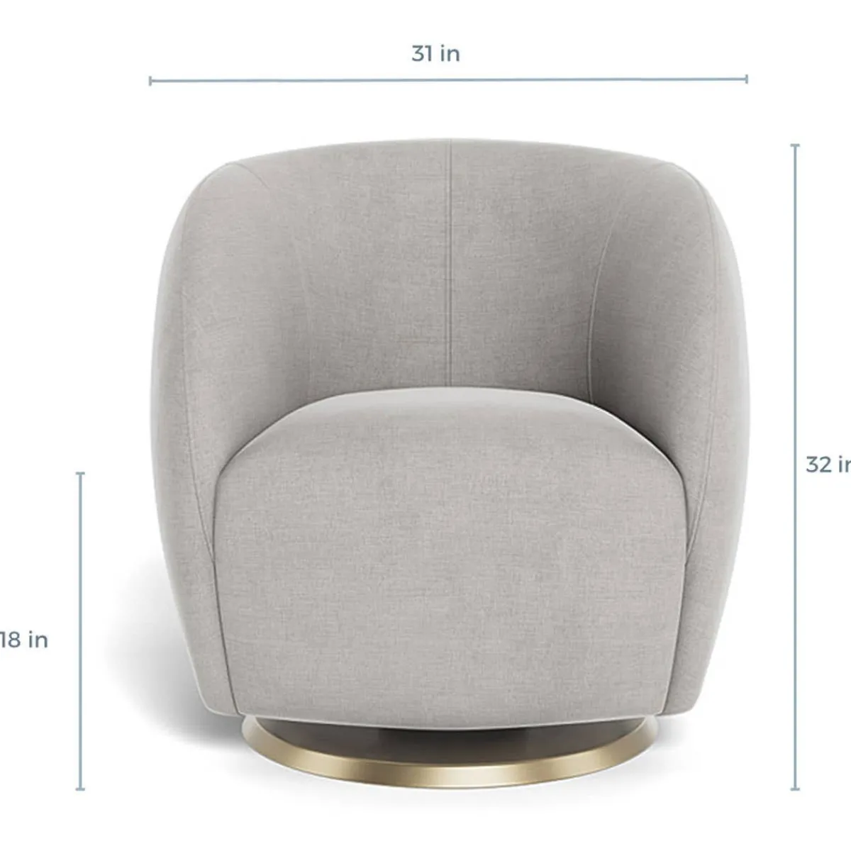 Gliders-Monte Design Gem Swivel Glider - European Fabric