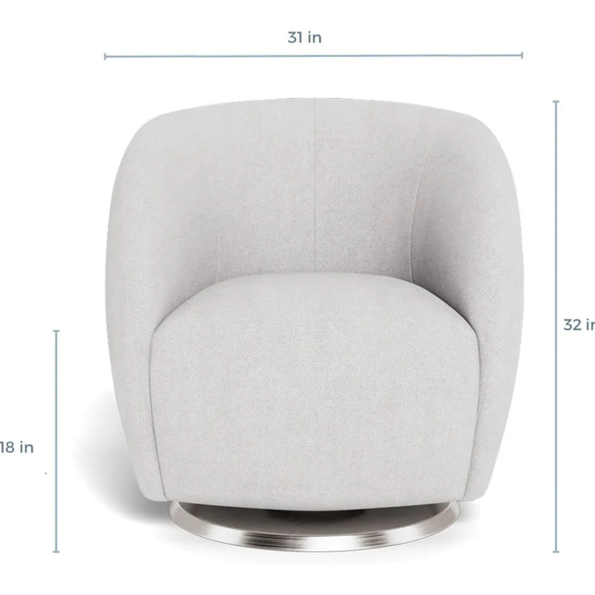 Gliders-Monte Design Gem Swivel Glider - Fabric