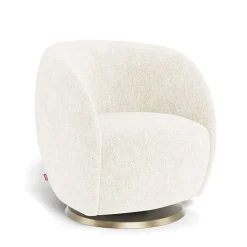 Gliders-Monte Design Gem Swivel Glider - Faux Sheepskin