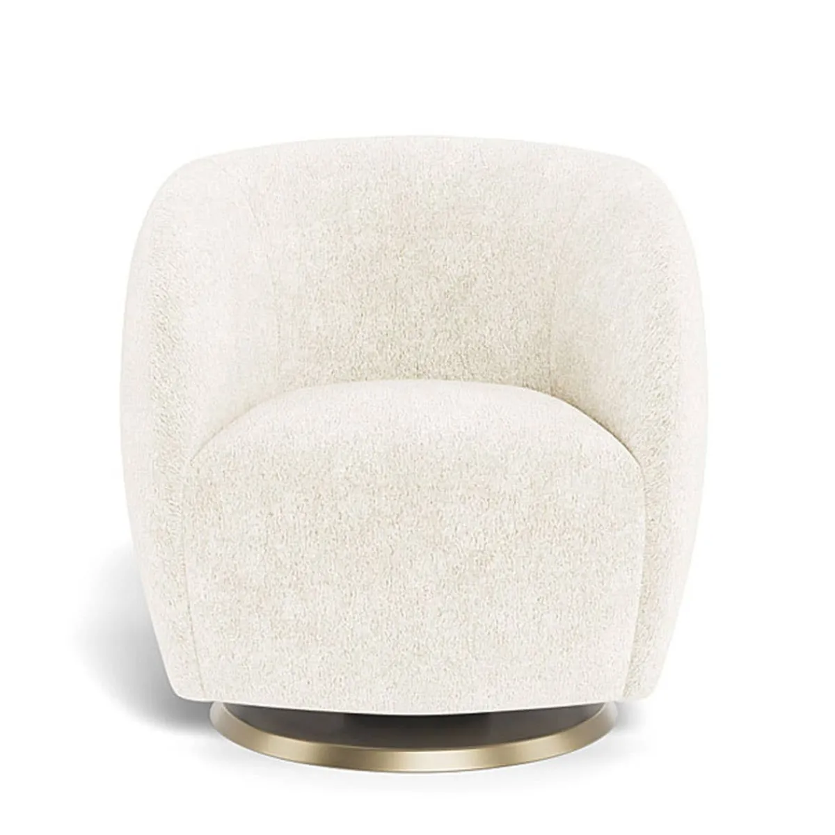 Gliders-Monte Design Gem Swivel Glider - Faux Sheepskin
