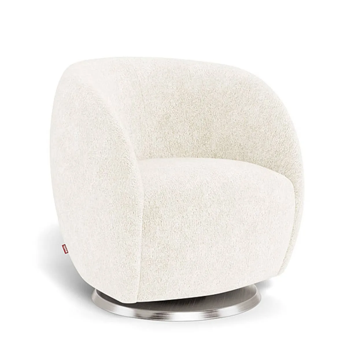 Gliders-Monte Design Gem Swivel Glider - Faux Sheepskin