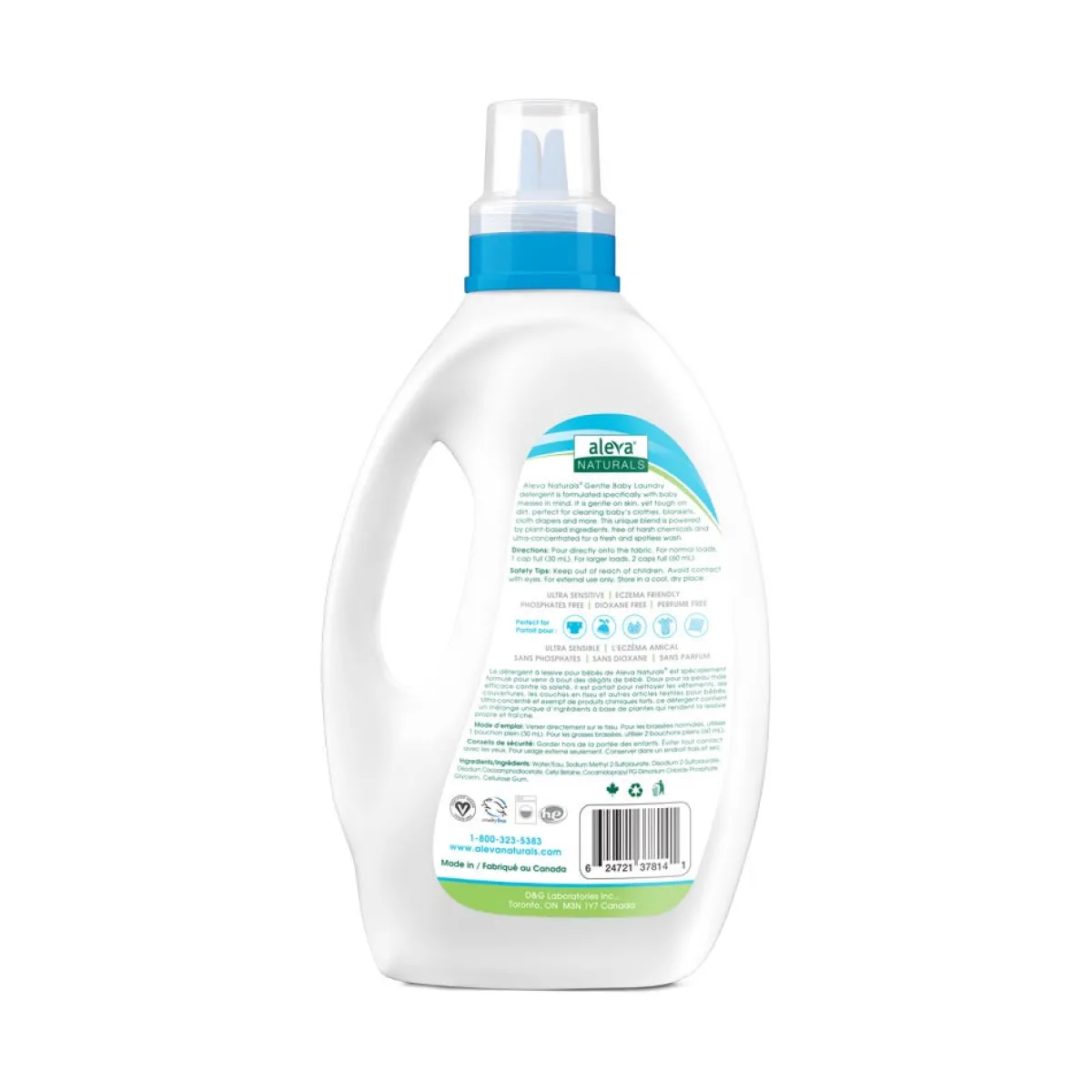 Cleaning Products-Aleva Naturals Gentle Baby Laundry - Fragrance Free (1.2L)