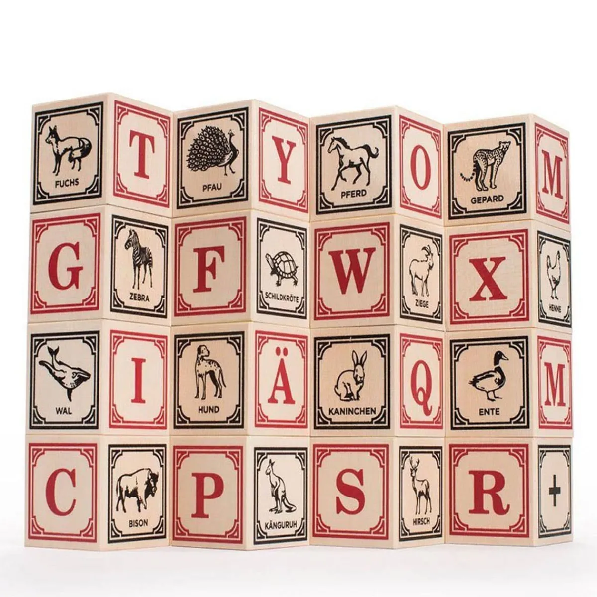 Wooden Toys|Blocks + Shape Sorters-Uncle Goose German ABC Blocks