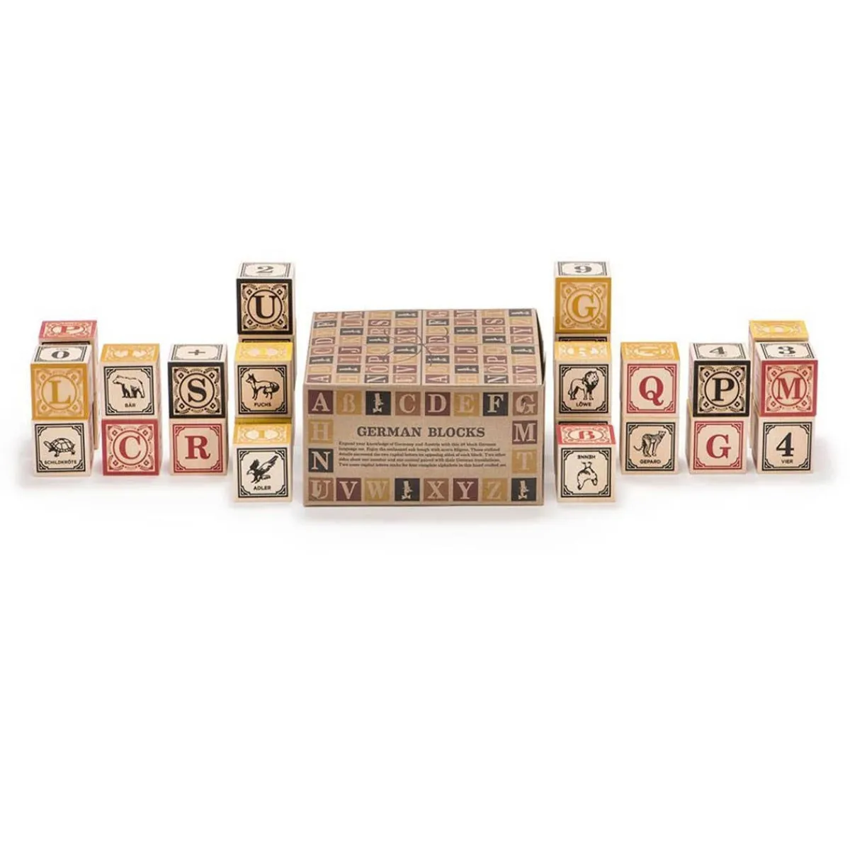 Wooden Toys|Blocks + Shape Sorters-Uncle Goose German ABC Blocks