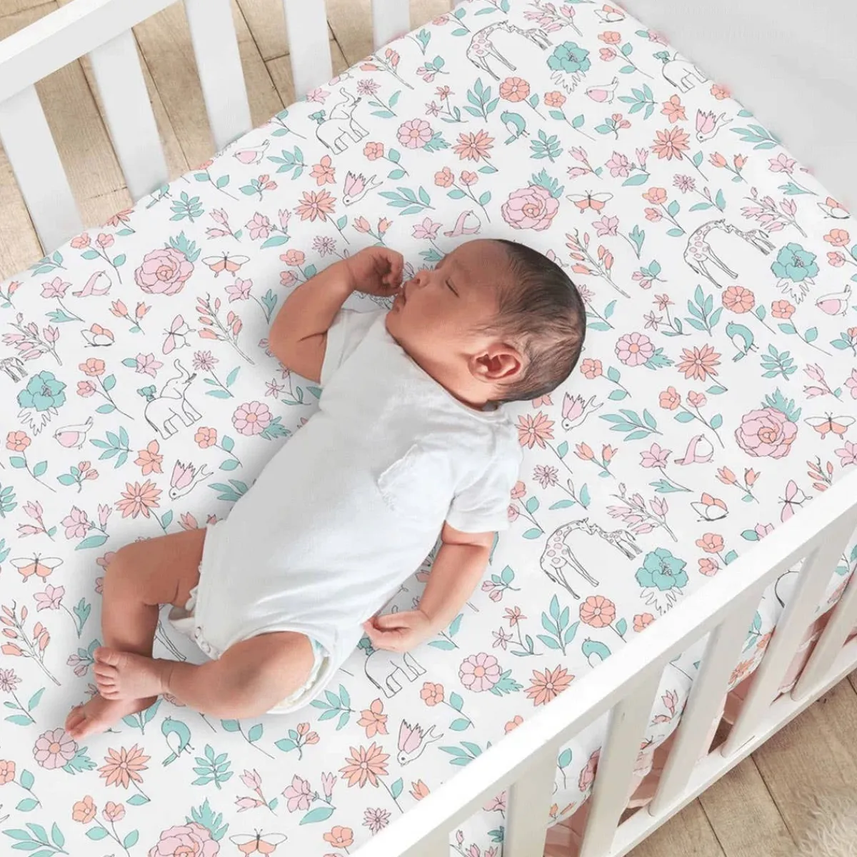 Crib Bedding Sets-Lambs & Ivy Giraffe & a Half 4 Piece Crib Set