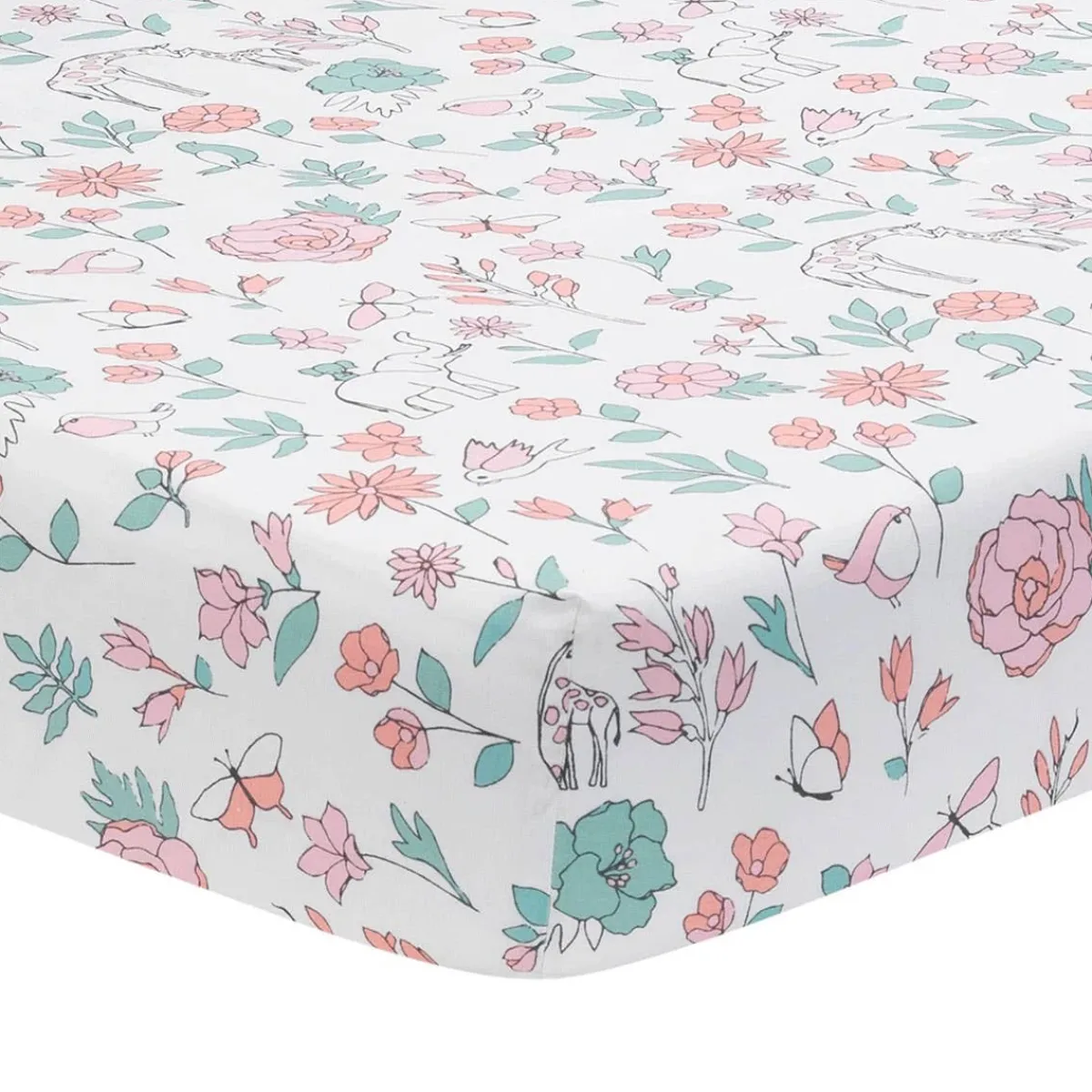 Crib Bedding Sets-Lambs & Ivy Giraffe & a Half 4 Piece Crib Set
