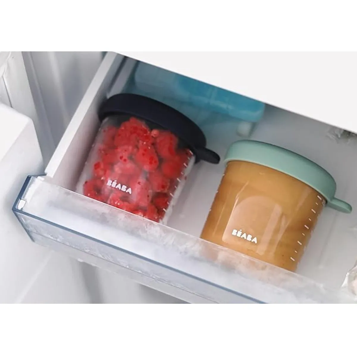 Baby Food Prep + Storage-Beaba Glass Food Jars (8 oz, 6 Pack) Sunrise