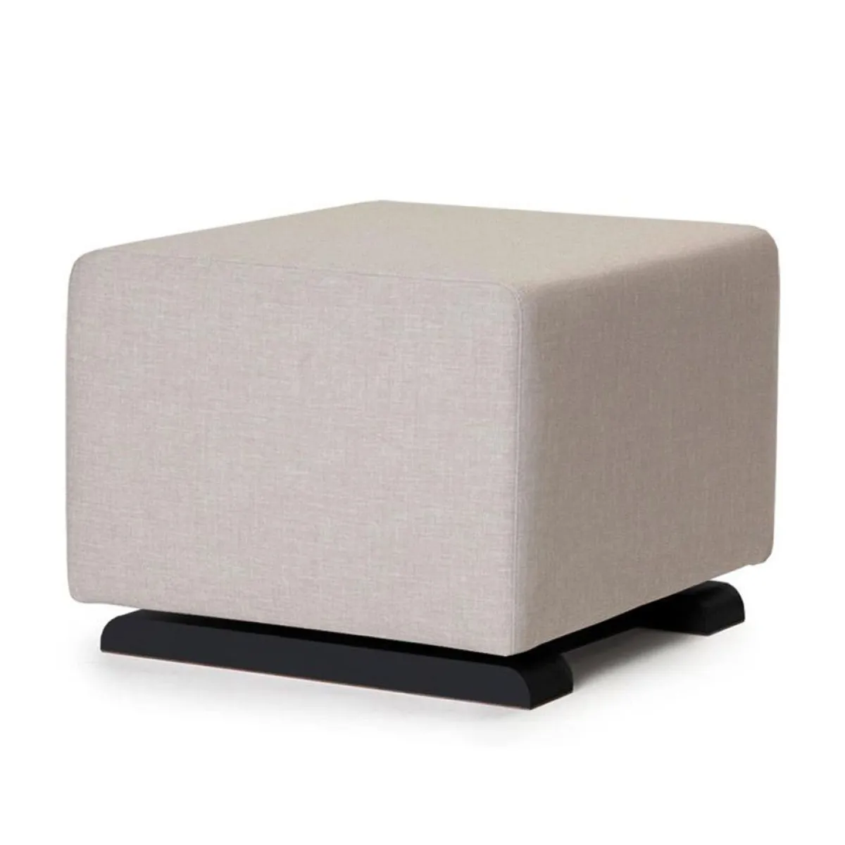 Ottomans-Monte Design Gliding Ottoman - Fabric with Espresso Base