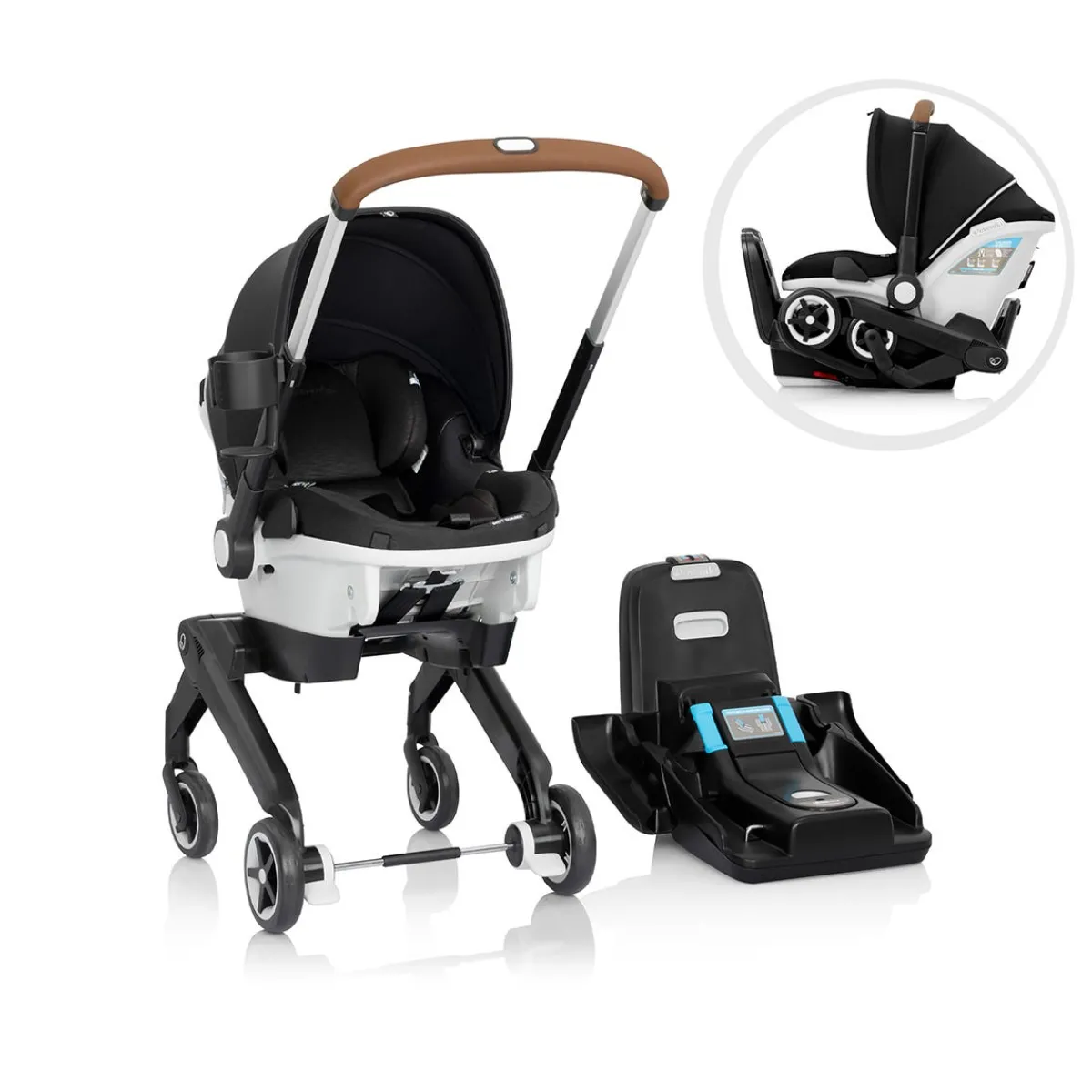 Car Seat Bases|Nfant Car Seats-Evenflo Gold Shyft DualRide Infant Car Seat and Stroller Onyx Black