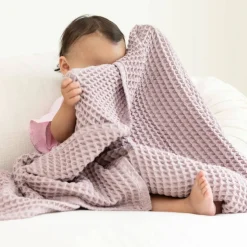 Blankets-Bella Tunno Good Little Citizens Waffle Baby Blanket