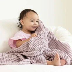 Blankets-Bella Tunno Good Little Citizens Waffle Baby Blanket