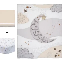 Crib Bedding Sets-Lambs & Ivy Goodnight Moon 3 Piece Crib Set