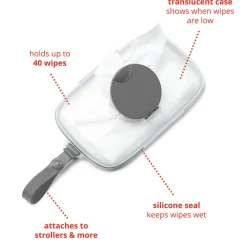 Wipe Warmers + Dispensers|Diaper Bags-Skip Hop Grab & Go Snug Seal Wipes Case