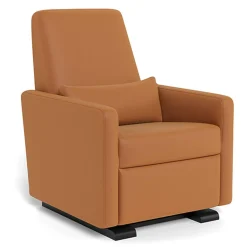 Gliders|Motorized Gliders-Monte Design Grano Glider Motorized Recliner - Enviroleather with Espresso Base
