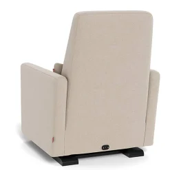 Gliders|Motorized Gliders-Monte Design Grano Glider Motorized Recliner - Wool Fabric w/ Espresso Base