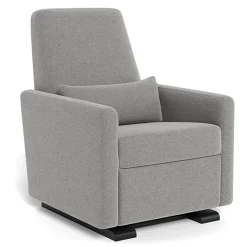 Gliders|Motorized Gliders-Monte Design Grano Glider Motorized Recliner - Wool Fabric w/ Espresso Base