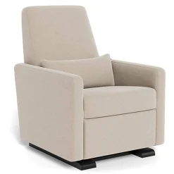 Gliders|Motorized Gliders-Monte Design Grano Glider Motorized Recliner - Wool Fabric w/ Espresso Base
