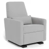 Gliders|Motorized Gliders-Monte Design Grano Glider Motorized Recliner - Fabric with Espresso Base