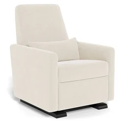 Gliders|Motorized Gliders-Monte Design Grano Glider Motorized Recliner - Fabric with Espresso Base