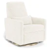 Gliders|Motorized Gliders-Monte Design Grano Glider Motorized Swivel Recliner - Faux Sheepskin