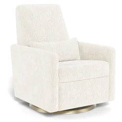 Gliders|Motorized Gliders-Monte Design Grano Glider Motorized Swivel Recliner - Faux Sheepskin