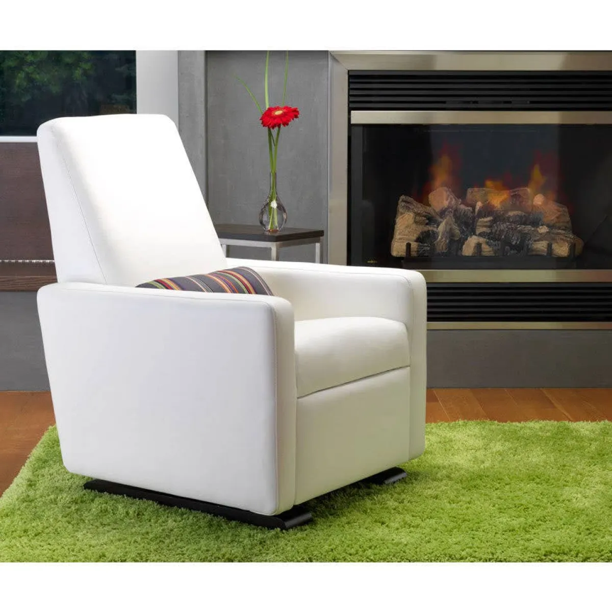 Gliders-Monte Design Grano Glider Recliner - Fabric with Espresso Base