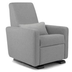 Gliders-Monte Design Grano Glider Recliner - Wool Fabric with Espresso Base