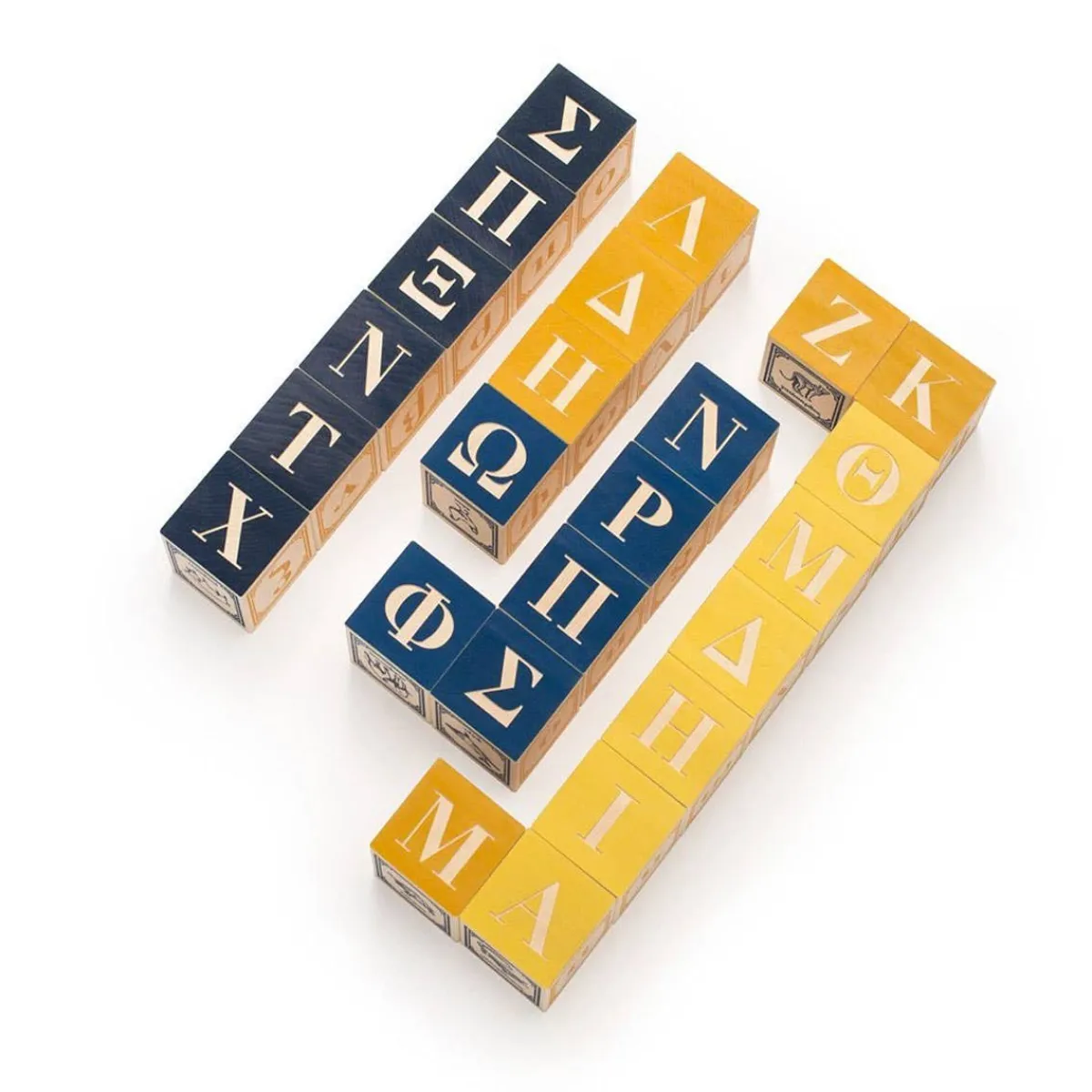Wooden Toys|Blocks + Shape Sorters-Uncle Goose Greek ABC Blocks