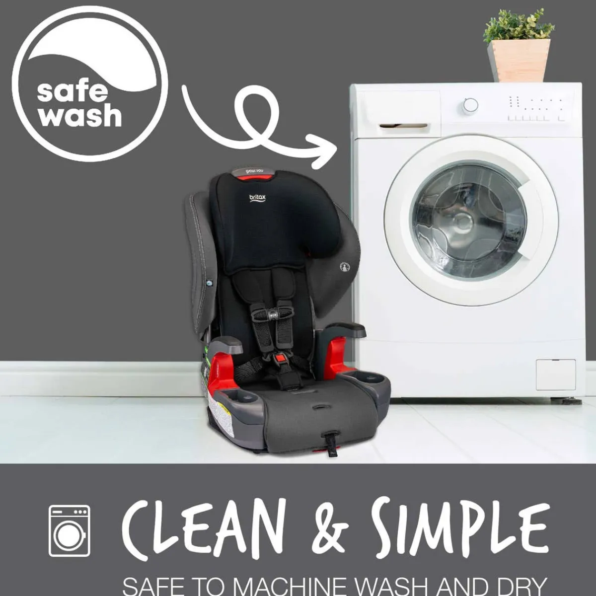 Car Seat Bases|Harness-To-Booster Seats-Britax Grow With You Mod Black