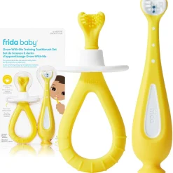 Oral Care-Fridababy Grow-With-Me Training Toothbrush Set