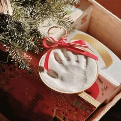 Holiday Decorations-Child To Cherish Handprint Ornament in Wood Ring