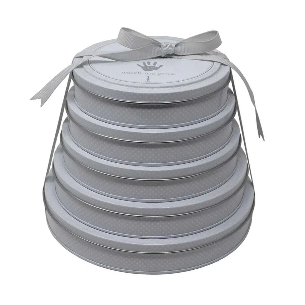 Decorative Objects-Child To Cherish Handprints Tower of Time Gray