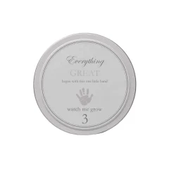 Decorative Objects-Child To Cherish Handprints Tower of Time Gray