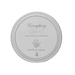 Decorative Objects-Child To Cherish Handprints Tower of Time Gray