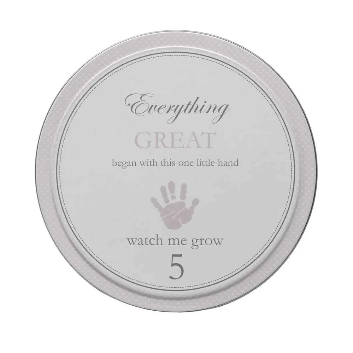 Decorative Objects-Child To Cherish Handprints Tower of Time Gray