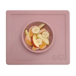 Grip + Suction Dishes|Kids Plates + Bowls-Ez Pz Happy Bowl (Nordic Collection)