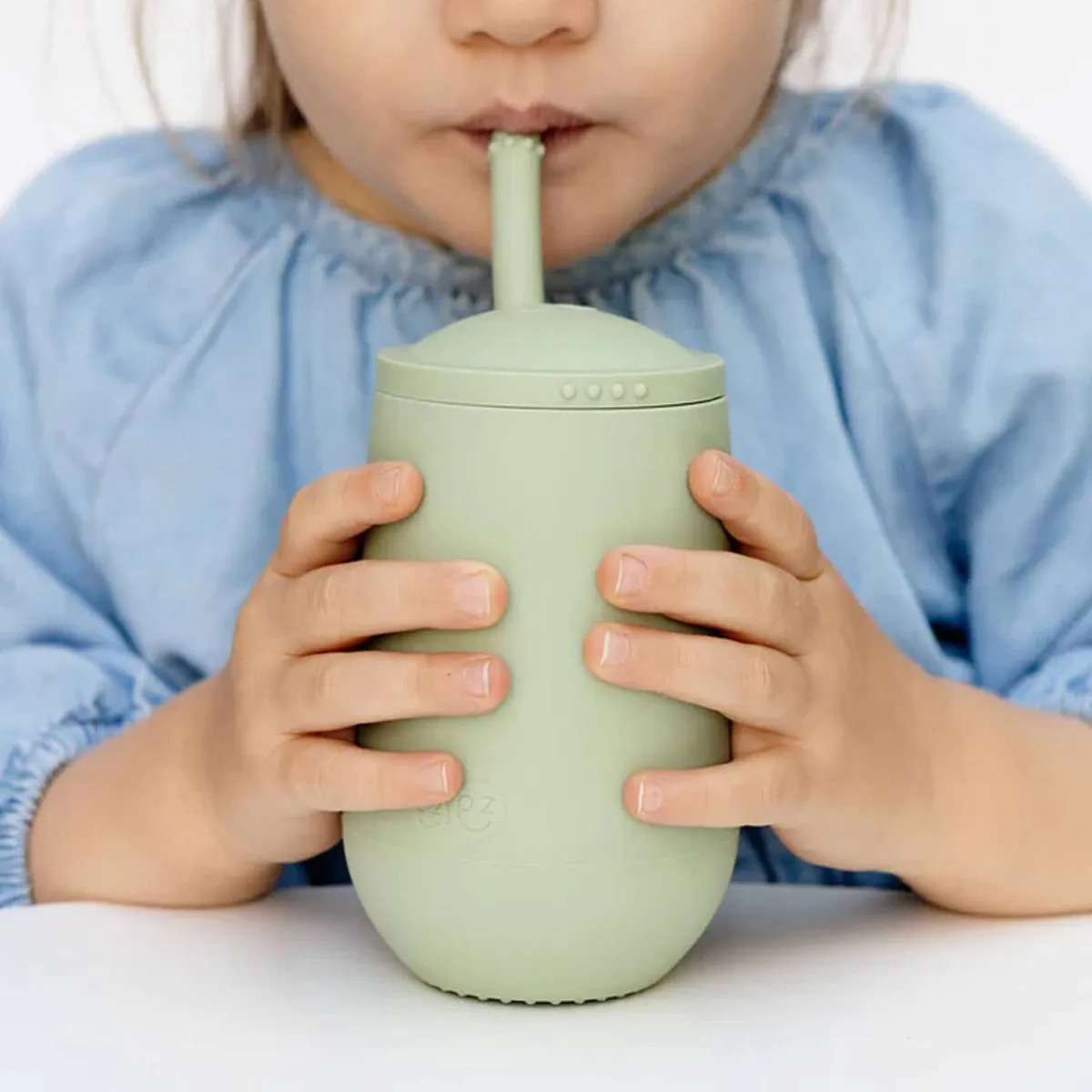 Kids Drinkware|Sippy Cups + Straw Cups-Ez Pz Happy Cup + Straw System