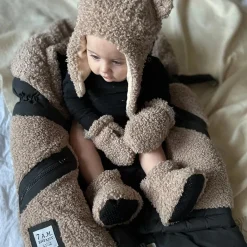 Mitts + Gloves|Winter Hats-7AM Enfant Hat & Mittens Set (Teddy) Oatmeal