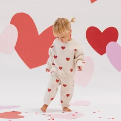 Sweaters + Jackets-Quincy Mae Heart Knit Sweater