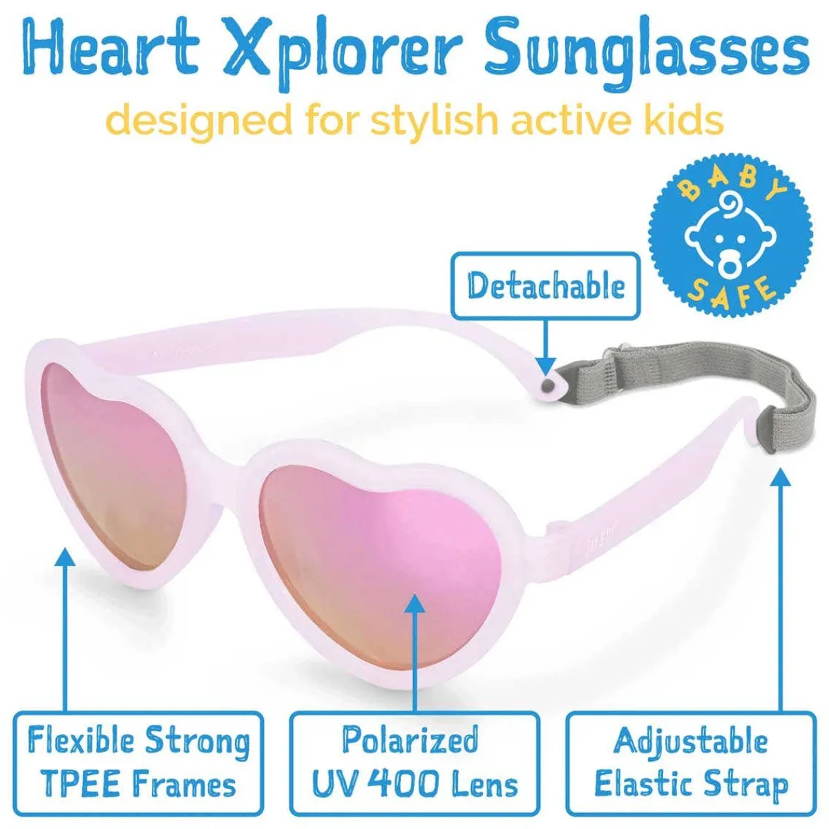 Sunglasses-Jan & Jul Heart Polarized Kids Sunglasses