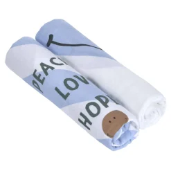 Blankets|Sleep Sacks + Wraps-Lassig Heavenly Soft Swaddle (120x120cm) 2 Pack